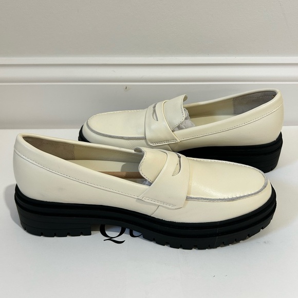 Quince Italian Leather Lug Sole Loafer Bone Cream Women's Sizes 7 and 8 NEW - Picture 3 of 12